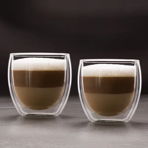 Duplafalú cappuccino üveg csésze - 250 ml - 2 db / csomag Vog und Arths 57176J