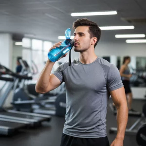 Sport kulacs - műanyag, átlátszó - 600 ml - 3 színben Family 57211