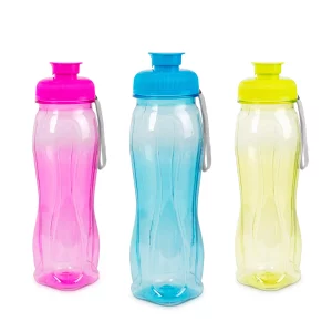 Sport kulacs - műanyag, átlátszó - 750 ml - 3 színben Family 57213