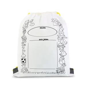 Színezhető tornazsák - 4 filccel - 33 x 27 cm 57317A