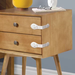 Biztonsági gyerekzár ajtóra - 21 cm - öntapadós - fehér - 2 db / csomag Bewello 57339