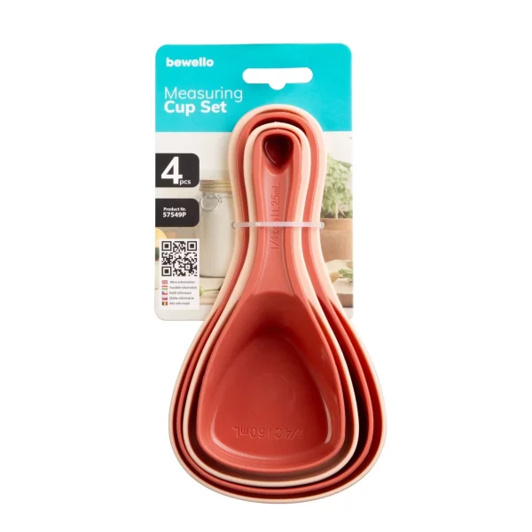 Mérőkanál szett - műanyag - 17 x 9,3 x 6 cm - 4 db / csomag Bewello 57549P