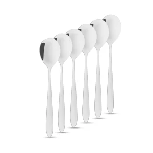 Rozsdamentes acél kávéskanál / desszertes kanál - 137 x 30 mm - 6 db / csomag Family 57577