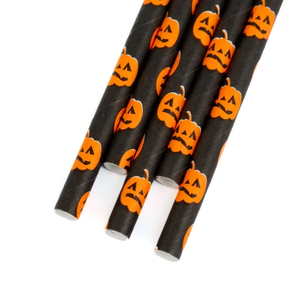 Papír szívószál - halloween - 197 x 6 mm - 25 db / csomag Family 57606