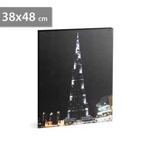LED-es fali hangulatkép - "Burj Khalifa" - 2 x AA, 38 x 48 cm Family 58018J