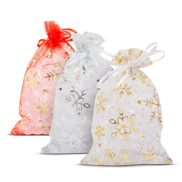 Organza ajándéktasak - 3 féle - 10 x 15 cm Family 58078A