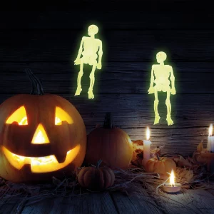 Foszforeszkáló csontváz szett - halloween-i dekoráció - 10 db / csomag Family 58104
