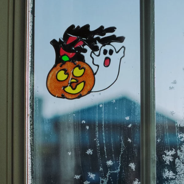 Halloween-i ablakdekor - tök és szellem Family 58107H