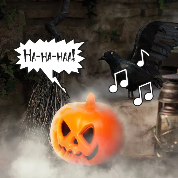 Halloween-i töklámpás - LED-del, hangeffekttel Family 58111