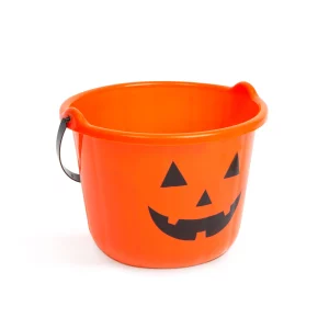 Halloween-i műanyag vödör - tök mintás - 20 x 15 cm Bewello 58115
