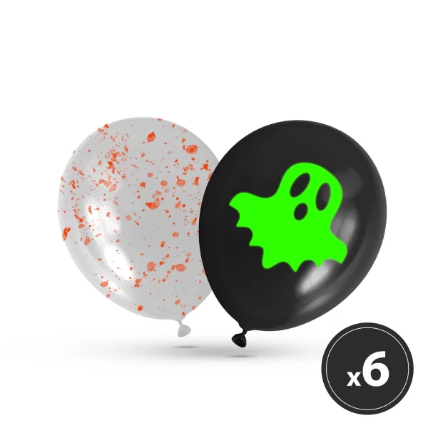 Halloween-i lufi szett - foszforeszkáló - 6 db / csomag Bewello 58139