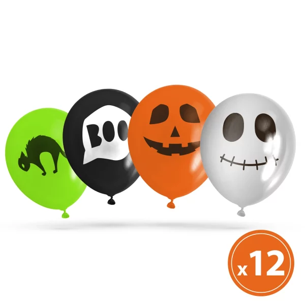 Halloween-i lufi szett - 4 féle - 12 db / csomag Bewello 58141