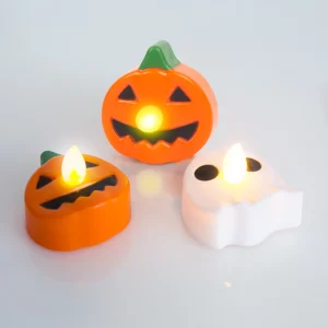 Halloween-i teamécses szett - tök, szellem - elemes - 3 db / csomag Family 58157