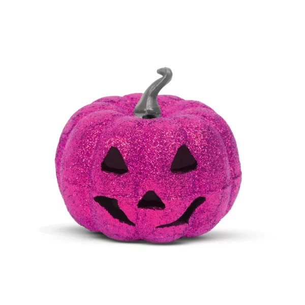Halloween-i RGB LED dekor - habszivacs tök - lila - 11 cm Family 58162D
