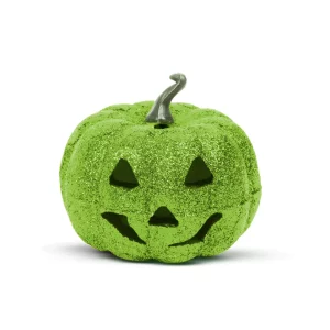 Halloween-i RGB LED dekor - habszivacs tök - zöld - 11 cm Family 58162E