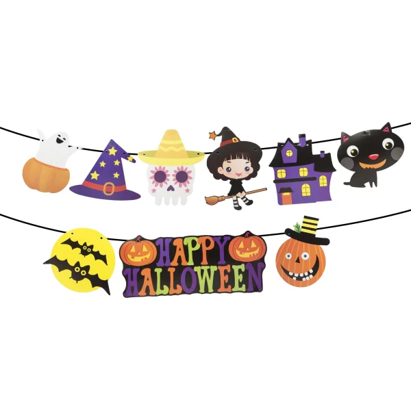 Halloween-i papír girland - többféle motívummal - 3,5 m Family 58169