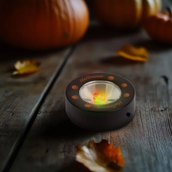 Halloween LED mood lighting - 3 LED - 3 x AAA - black, pumpkin Family 58178D