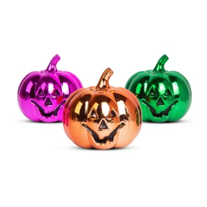 Halloween-i tök dekoráció - fényes - 6 cm - 3 szín / csomag Family 58180