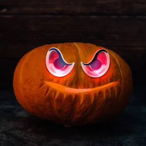 Halloween-i ijesztő szempár - piros LED-es - elemes Family 58195B
