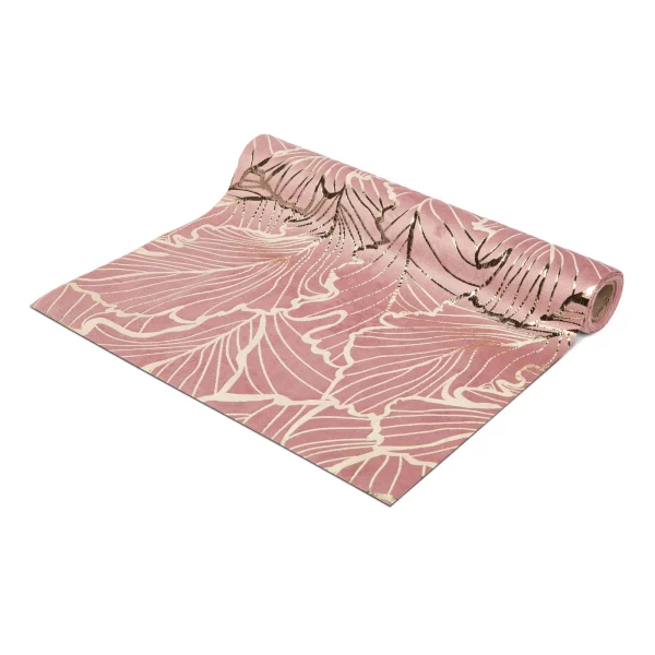 Karácsonyi asztalterítő futó - rózsaszín / arany - 180 x 28 cm Family 58201A