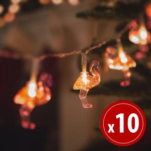LED light string - flamingo - 1.1 m - 10 LED - warm white - 3 x AA Family 58219