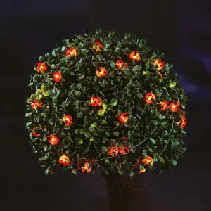 Szolár LED fényfüzér - katicabogár - 2,4 m - 25 LED - melegfehér Garden of Eden 58220B