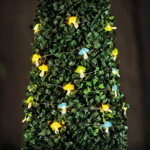 Szolár LED fényfüzér - gomba - 2,4 m - 25 LED - melegfehér Garden of Eden 58220C