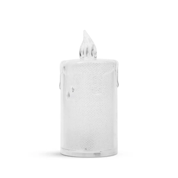 LED-es gyertya dekor - 7,5 x 3,6 cm - melegfehér - műanyag Family 58260