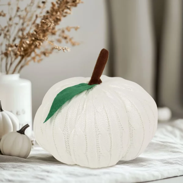 Halloween-i tök dekoráció - fehér - 20 cm Family 58335B