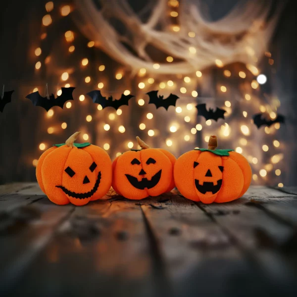 Halloween-i tök dekoráció - 10 x 10 x 11 cm - 3 féle - 3 db / csomag Family 58338