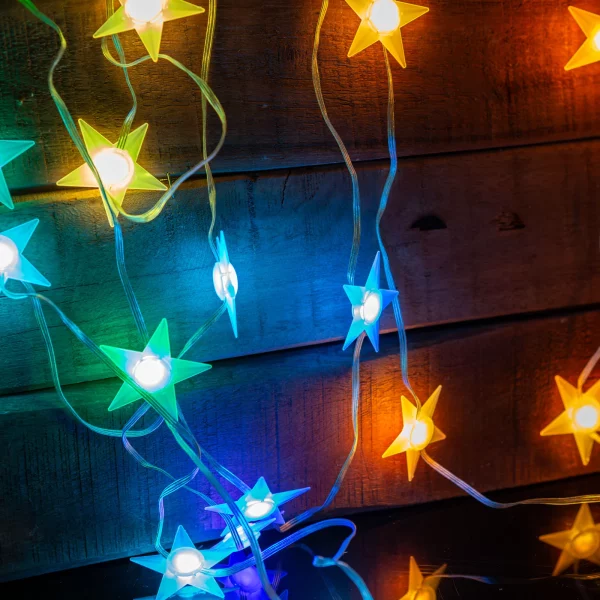 Smart fényfüzér - csillag - zene mód - USB - 25 RGB LED - 5 m - Bluetooth 58385