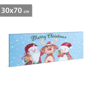 Karácsonyi LED-es hangulatkép - fali akasztóval, 2 x AA, 70 x 30 cm Family 58464