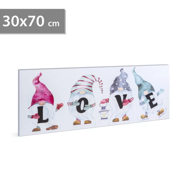 LED-es fali hangulatkép - "LOVE" - 2 x AA, 70 x 30 cm Family 58477