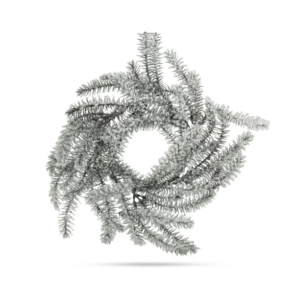 Karácsonyi dekoráció - koszorú - zöld, havas - 27 cm Family 58530A