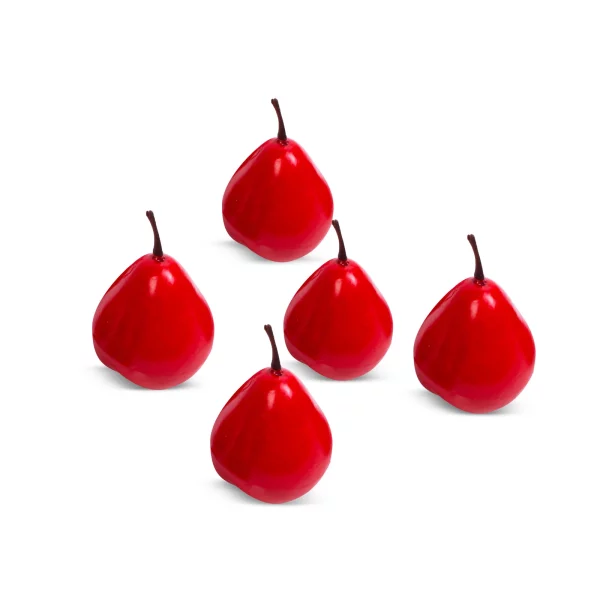 Karácsonyi dekoráció - piros gyümölcs - 6 cm - 5 db / csomag Family 58550