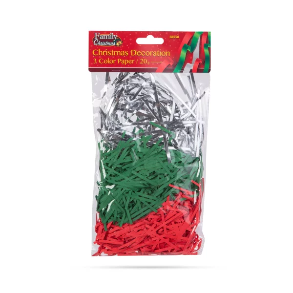 Karácsonyi dekoráció - 3 színű papír - 20 g Family 58558