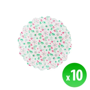 Karácsonyi tortacsipke - 26,5 cm - 10 db / csomag Family 58698