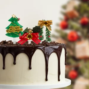 Karácsonyi 3D tortadekor - 10 cm - 2 féle - 3 db / csomag Family 58718