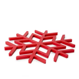 Szilikon edényalátét - jégkristály - piros - 17 cm Family 58767