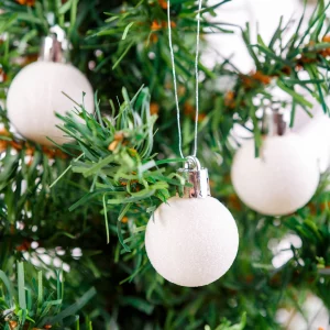 Karácsonyfadísz szett - glitteres fehér - 17 db / szett Family 58777A