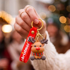 Christmas keychain - TPR figure - hangable - 4 styles Bewello 58867