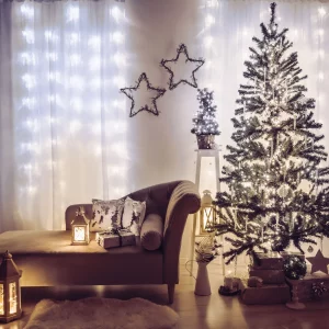 Fényfüggöny - 200 db LED - középfehér - hálózati - IP44 - 4,2 m - 8 program Family 58901C