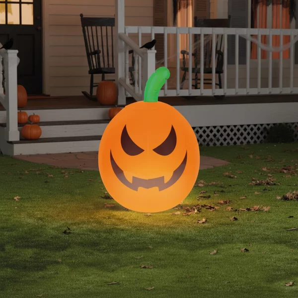 Felfújható RGB LED-es halloween-i tök - 40 cm Family 58943