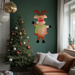Karácsonyi dekoráció - rénszarvas - papír - 90 cm Family 58965C