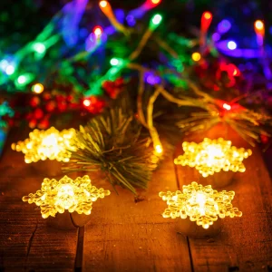 LED-es jégkristály dekoráció - elemes - 4 db / csomag Family 58974