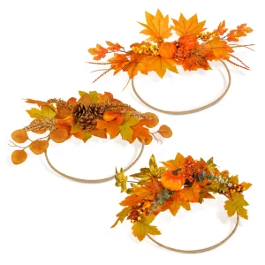 Őszi dekoráció - koszorú / kopogtató - 24 cm - 3 féle 59041