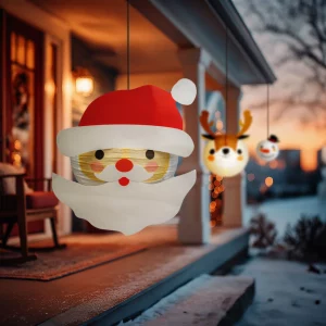 Karácsonyi lampion - Mikulás - papír - 30 cm 59739A