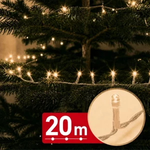 String lights – 20 m – warm white – 400 LED – 220–240 V – 6 W – transparent cable Phenom 59768WT