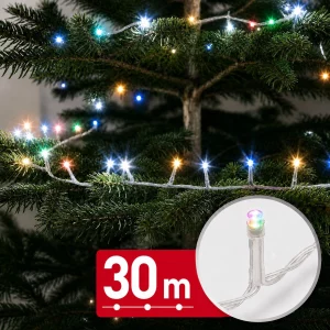 String lights – 30 m – multicolor – 600 LED – 220–240 V – 6 W – transparent cable Phenom 59769T