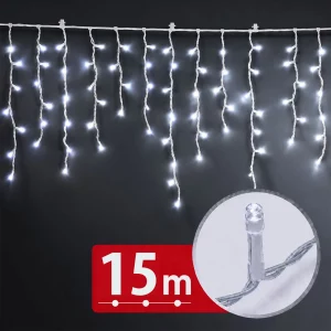 Curtain string lights – 15 m – cool white – 600 LED – 100–240 V – 6 W – transparent cable Phenom 59770C